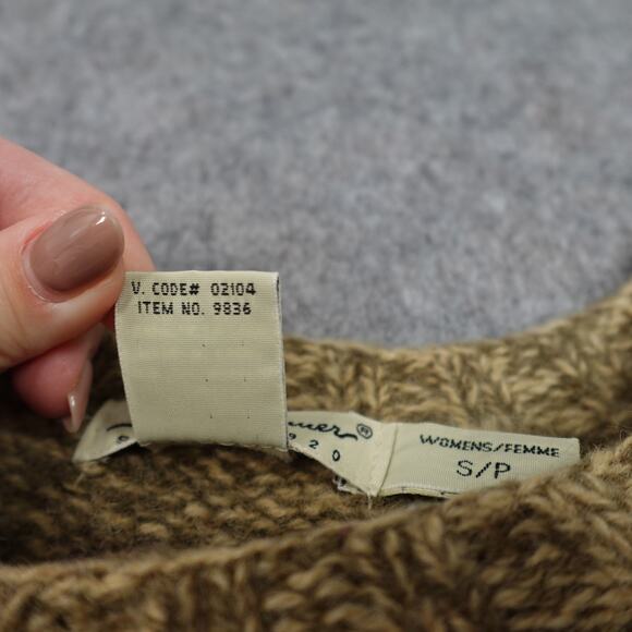 Eddie Bauer Sweater Womens Small Fair Isle Nordic Ski Knit Old Money Wool Crew - Picture 4 of 10